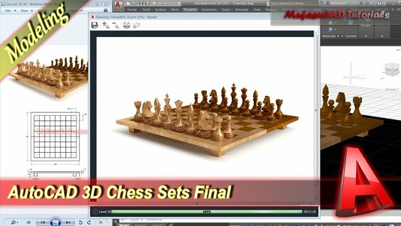 AutoCAD 3D Modeling Chess Sets Final Tutorial Exercise 26 - Смотреть ...
