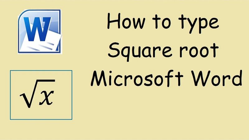 How to type Square Root in Microsoft Word 2010 - Смотреть онлайн в ...