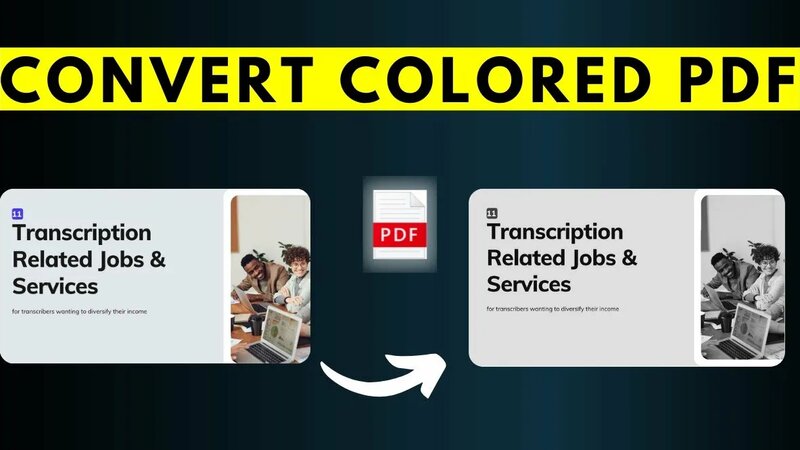 How to Convert a Colored PDF to Grayscale or Black and White Using ...