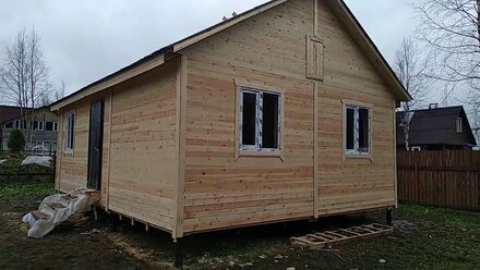 Каркасный дачный дом 6.0х8.0 м