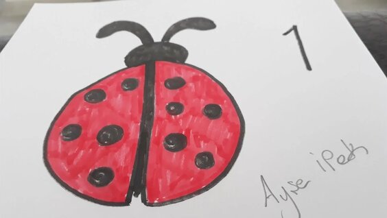 Basit uğur böceği çizimi