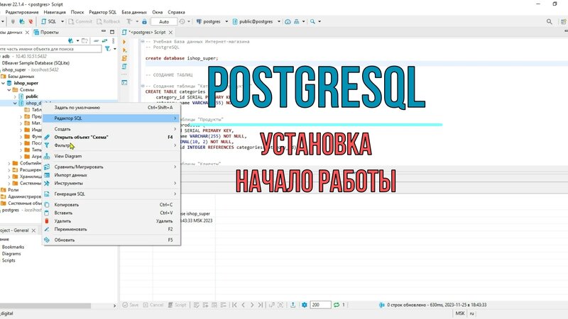 Postgre SQL - Установка. Начало работы — Видео от Карьера в IT ...