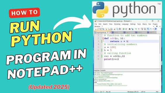How to run Python Program in Notepad++ ? || Updated 2025 - Смотреть ...