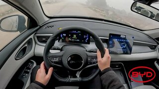2025 BYD Seal 05 DM-i POV Test Drive in Foggy Weather | Hybrid Sedan Visibility & Ride Comfort