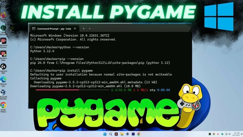 How To Install PyGame on Windows - Successfully - Смотреть онлайн в ...