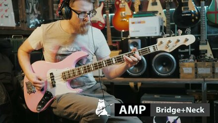 Grass Roots G-AM-55MS/R Pink Bass Guitar Demo