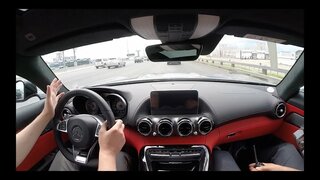 Mercedes AMG GT тест драйв.  Очень Громкий сток!