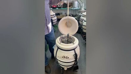 Керамический тандыр Аполлон с откидной крышкой. Обзор на тандыр Аполлон.