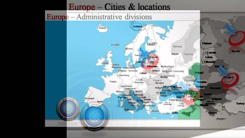 Editable Interactive Europe Powerpoint Map
