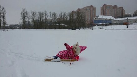 Яна на лыжах. Январь 2017 год.
