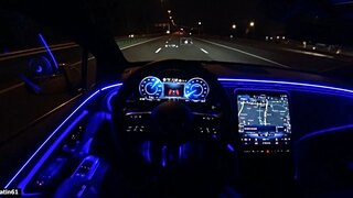 The New Mercedes EQE AMG Test Drive at Night