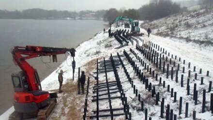 Свайно-винтовой фундамент для прибрежной зоны
