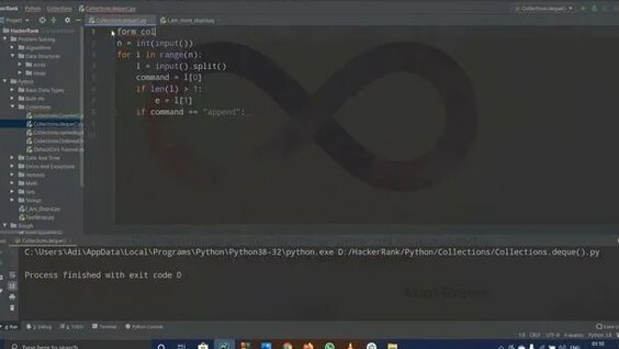 Collections.deque( ) hackerrank solution | python - Смотреть онлайн в ...