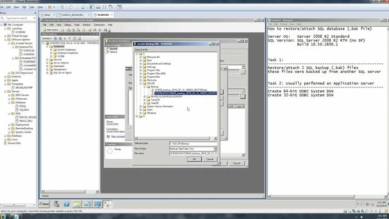 How to restore SQL Server 2008 R2 database and create ODBC - Смотреть ...