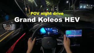 2024 Renault Grand Koleos hybrid POV night drive