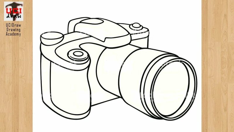 Digital Camera Drawing | How to Draw a Camera Sketch Step by Step ...