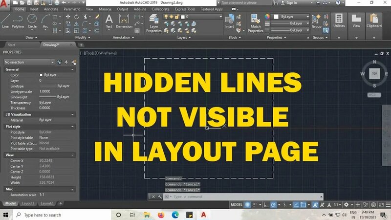 How to make hidden lines visible in autocad layout page-autocad ...