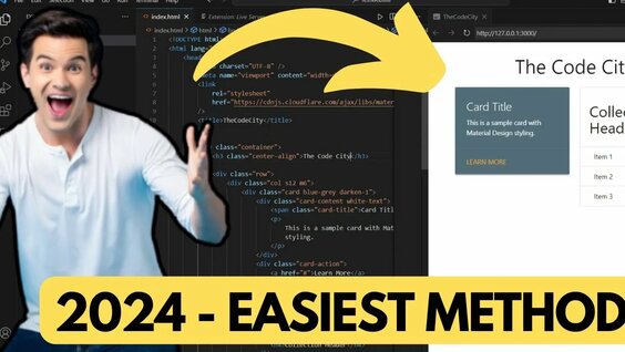 Get Live HTML Preview in VSCode (2024 ) - Live Server Tutorial Visual ...
