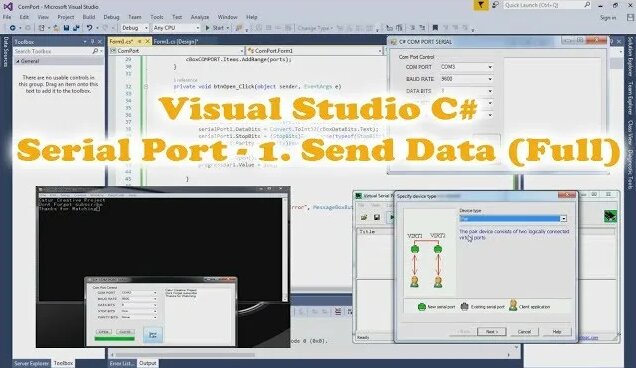 Visual Studio C# Serial Communication (Serial Port) tutorial 1.Send ...
