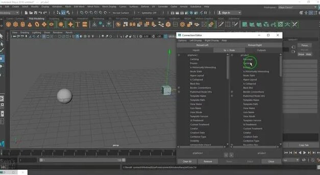 Connection Editor | Connecting Nodes | Maya Basics tutorial in Rigging ...