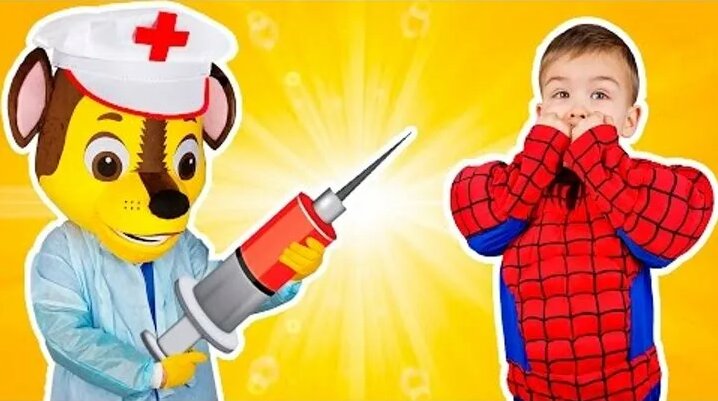 Видео Щенячий Патруль Человек Паук Заболел Доктор Гонщик Делает Большой ...