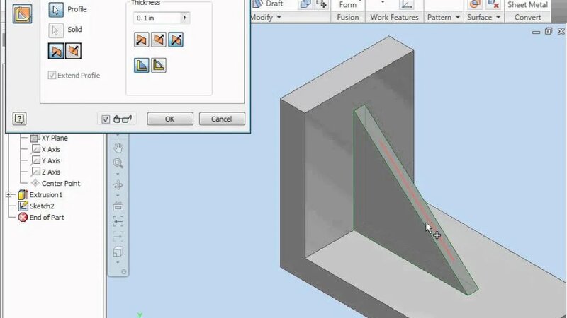 How to create a rib AutoDesk Inventor Tutorials - Yandex Video aramada ...