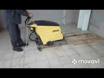 Уборка производственных помещений в Туле. Поломоечная машина Karcher 👍