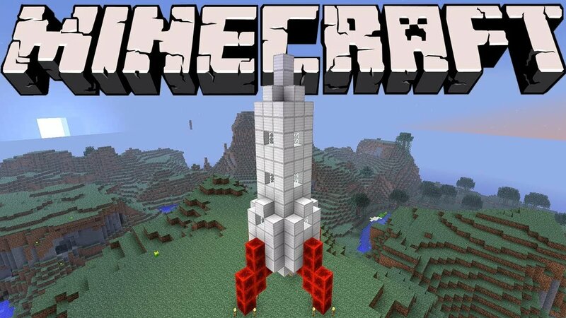 How to make a modless rocket and go to the moon! - Minecraft with a ...