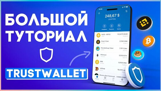 КРИПТОКОШЕЛЕК TrustWallet _ Установка, Переводы и Обмены, Стейкинг, DEX и DAp — Видео от Pro деньги