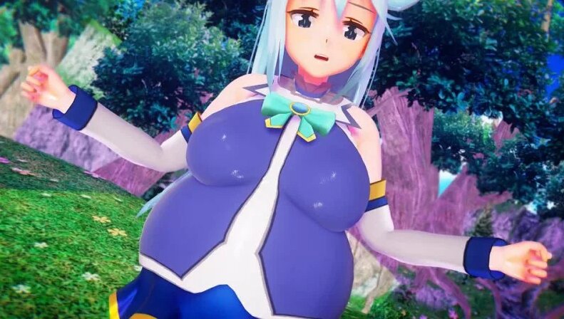 KonoSuba Aqua - magic water body inflation *by imbapovi — Видео от ...