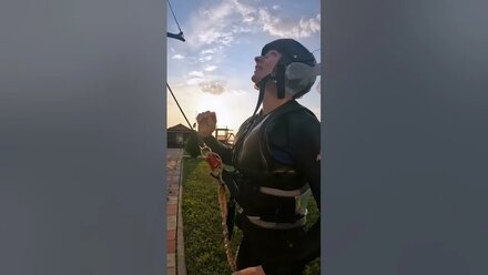 Гидрофойл на закате. Обучение.