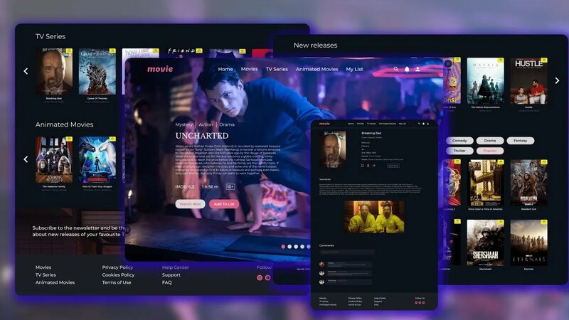 How to Create a Website with HTML CSS & Javascript ||MOVIE APP|| Step ...
