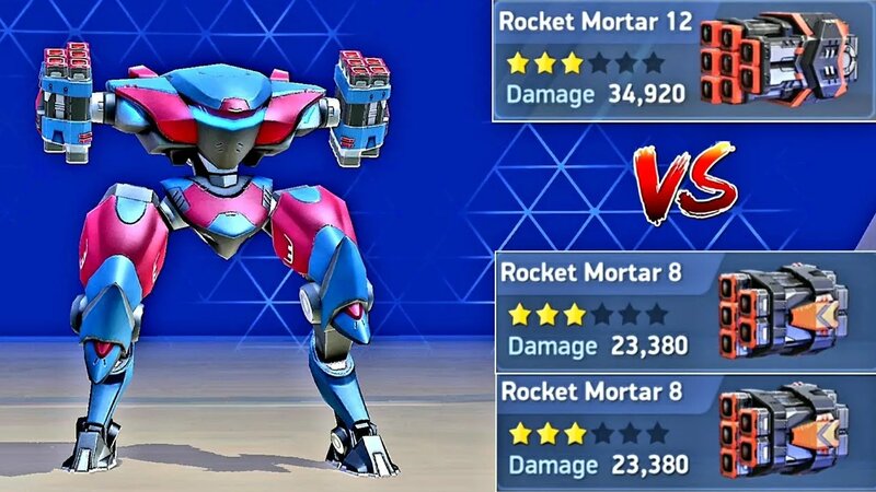 Rocket Mortar 8 vs Rocket Mortar 12 | Mech Arena Robot Showdown ...