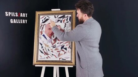Картина из цветных осколков. Сюрприз на свадьбу