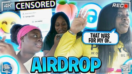 Airdropping my onlyfans pictures prank (hilarious)