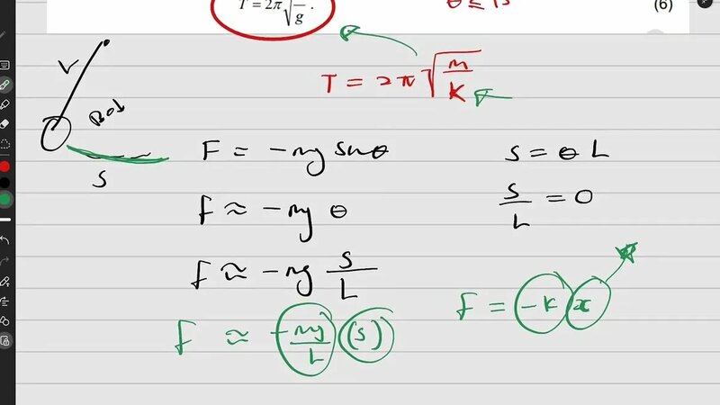 Simple Pendulum: Derivation of Period Formula - Смотреть онлайн в ...