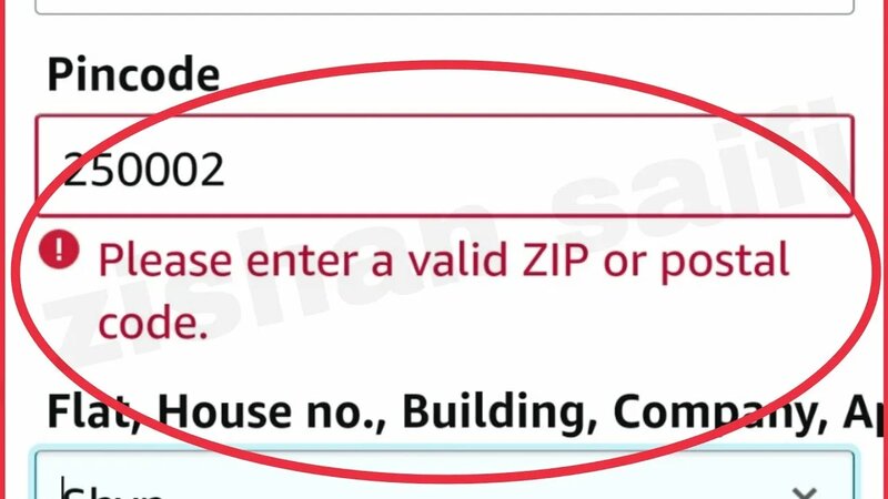Amazon Fix Please enter a valid ZIP or Postal Code. Address Problem ...