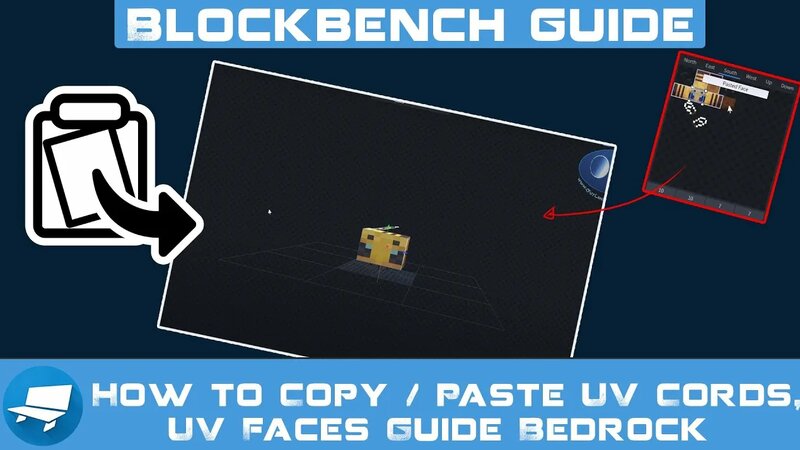 Block Bench - How to Copy / Paste UV Cords, UV Faces Guide Bedrock ...