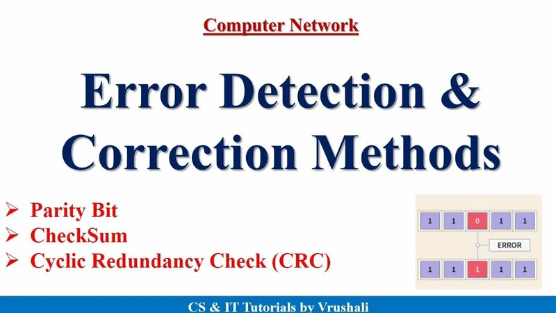 CN 10 : Error Detection & Correction Methods | Parity Bits | Checksum ...