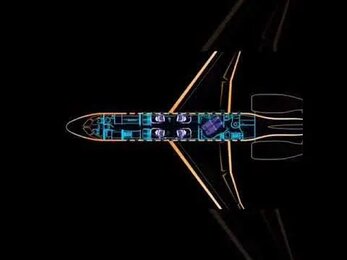 The interior design concept of the corporate aircraft Gulfstream G650