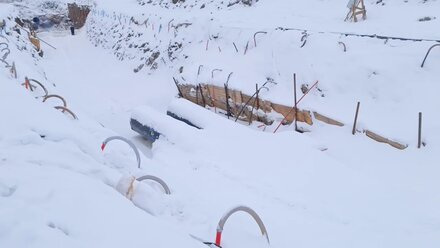 Строительное водопонижение на участке по монтажу нового трубопровода канализации