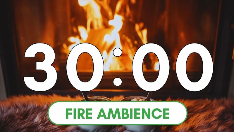30 Minute Countdown Timer - COZY Fireplace - Crackling Fire Ambience ...