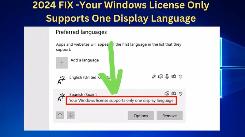 2024 FIX -Your Windows License Only Supports One Display Language ...