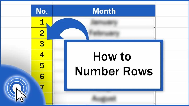 How to Number Rows in Excel (The Simplest Way) - Yandex Video aramada ...