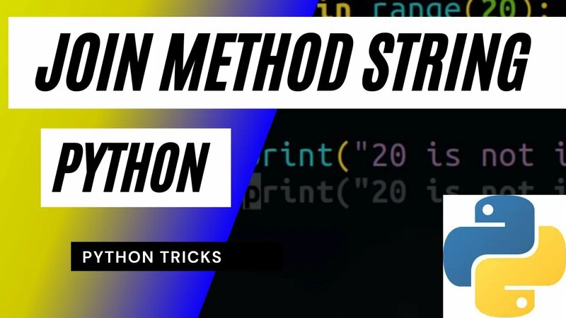 Join String Method Python | How to join strings from an iterable into a ...