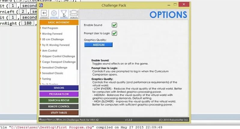 Урок 3. RobotC Graphical. Контроллер VEX IQ. Программирование ...