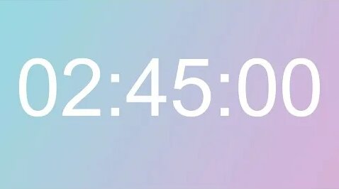 2 Hour 45 Minute (165 Minute) Timer With Alarm - Alarmlı 2 Saat 45 ...