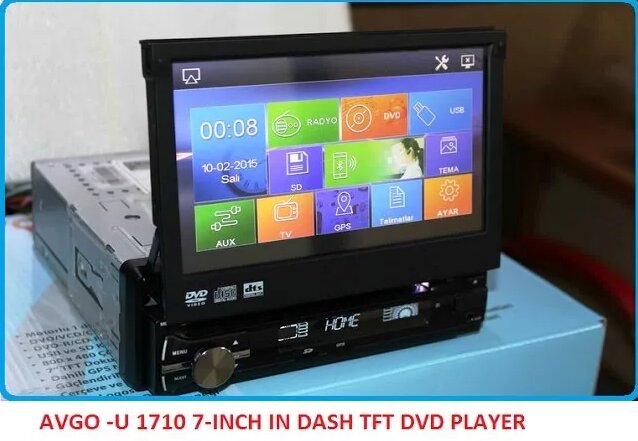 Avgo U 1710 7 Inch In Dash TFT Navigasyonlu DVD Oto teyp kutu içeriği ...