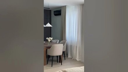 Тюль и портьеры в стильную кухню-гостиную #home #homedecor #interiordesign