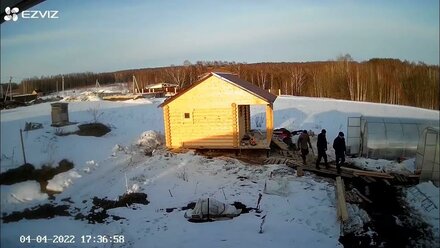 Баня из бревна 4х5 с террасой 1,5х5